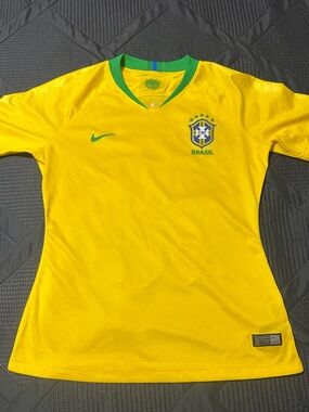 NIKE 2018 BRASIL CBF STADIUM AWAY SOCCER JERSEY 893945-749 ( WOMENS  M ) Dri-fit